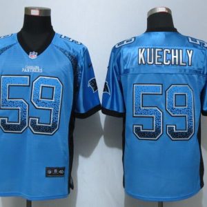 NEW Nike Carolina Panthers 59 Kuechly Drift Fashion Blue Elite Jerseys