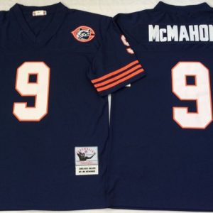 NFL Chicago Bears #9 McMahon Blue Throwback Jersey
