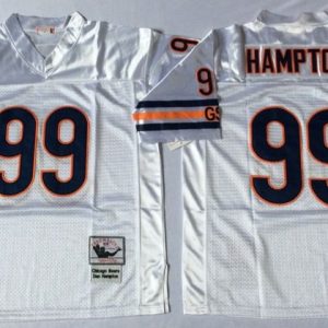 NFL Chicago Bears #99 Hampton White Throwback Jersey