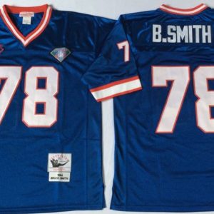 NFL Buffalo Bills #78 B.Smith Blue Throwback Jersey