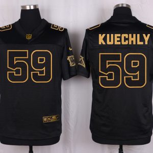 Mens Carolina Panthers #59 Luke Kuechly Pro Line Black Gold Collection Jersey
