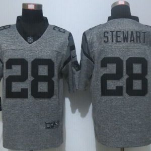 NEW Nike Carolina Panthers 28 Stewart Gray Mens Stitched Gridiron Gray Limited Jersey