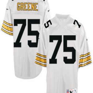 White Joe Greene Steelers Throwback #75 Jersey