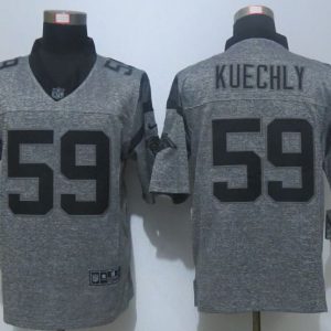 NEW Nike Carolina Panthers 59 Kuechly Gray Mens Stitched Gridiron Gray Limited Jersey
