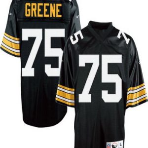Pittsburgh Steelers #75 Joe Greene Black Throwback Jersey