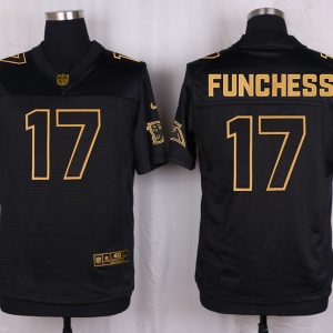 Mens Carolina Panthers #17 Funchess Pro Line Black Gold Collection Jersey