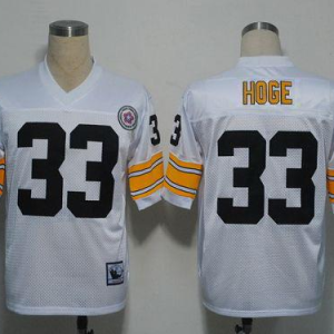 Pittsburgh Steelers #33 Hoge Throwback NFL White Jersey
