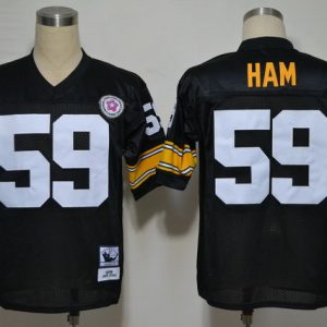 Jack Ham jersey black #59 Reebok NFL Premier 1974 Throwback Pittsburgh Steelers jersey