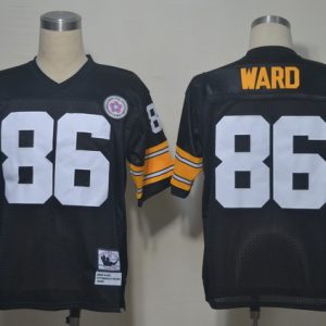 Steelers #86 Hines Ward Black Throwback Reebok NFL Jersey