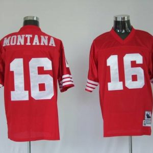 San Francisco 49ers #16 Joe Montana Throwback Red Jersey