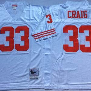 White Roger Craig Throwback NFL San Francisco 49ers #33 Jersey