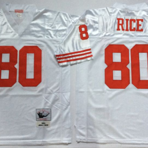 San Francisco 49ers #80 Jerry Rice White Throwback Jersey