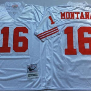 Joe Montana White 49ers Throwback Jersey