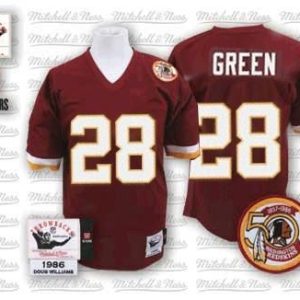 Reebok Washington Redskins #28 Darrell Green Throwback Jersey in Red