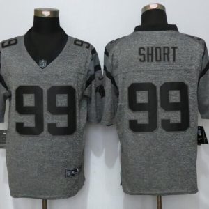 NEW Nike Carolina Panthers 99 Short Gray Mens Gridiron Gray Limited Jersey