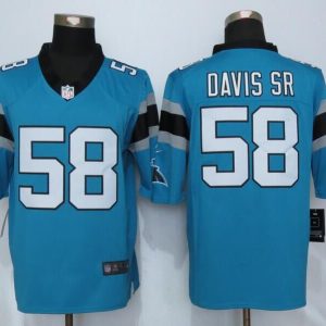 Nike Carolina Panthers 58 Davis sr Blue Limited Jerseys