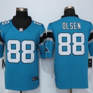 Nike Carolina Panthers 88 Olsen Blue Limited Jerseys