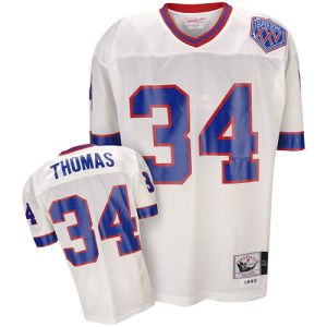 White Thurman Thomas White Bills Throwback #34 Jersey