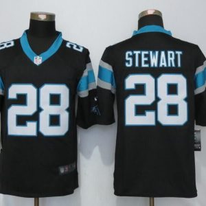 Nike Carolina Panthers 28 Stewart Black Limited Jersey