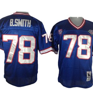 Blue B.Smith Blue throwback NFL Buffalo Bills #78 Jersey