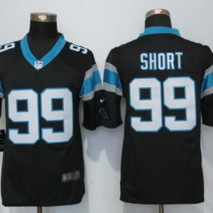 Nike Carolina Panthers 99 Short Black Limited Jersey