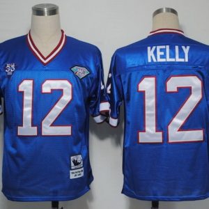 Blue Kelly Blue Throwback NFL Buffalo Bills #12 Jersey