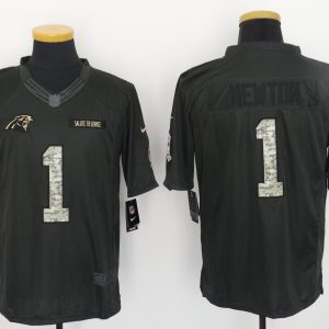 NFL Carolina Panthers #1 Newton Salute to Service Women Jersey