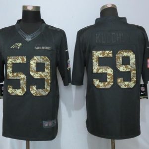 Nike Carolina Panthers 59 Kuechly Anthracite Salute To Service Limited Jersey