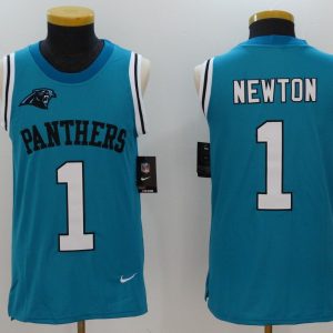 NFL Carolina Panthers #1 Newton Blue Color Rush Tank Top