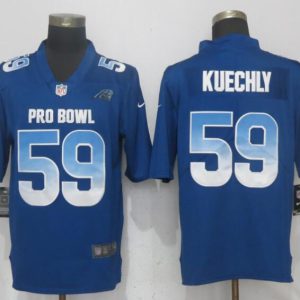 Nike Carolina Panthers 59 Kuechly Blue Nike Royal 2018 Pro Bowl Limited Jersey