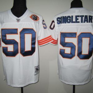 Singletary White Jersey, Chicago Bears #50 Throwback NFL Jersey