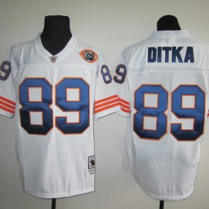Mike Ditka White Jersey, Reebok Chicago Bears #89 Throwback Jersey