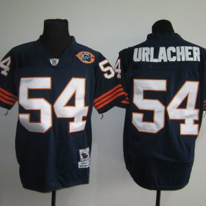 #54 Brian Urlacher Blue Reebok Chicago Bears Throwback Jersey