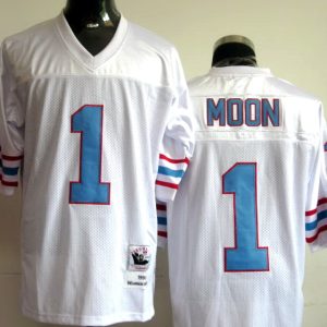 Warren Moon Jersey: Reebok Throwback #1 Houston Oilers Jersey in white
