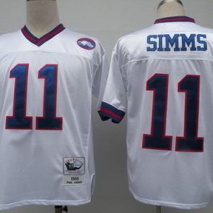 White Phil Simms jersey, New York Giants #11  Throwback jersey