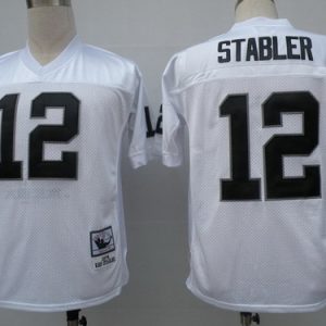 Ken Stabler White Raiders throwback Jersey