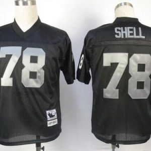 NFL Raiders #78 Shell black Throwback Jersey