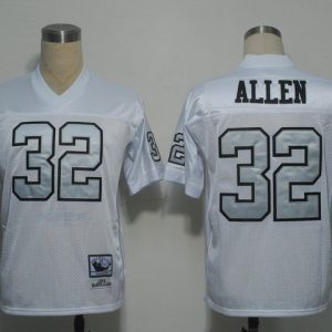NFL Throwback #32 White M.Allen Oakland Raiders Jersey