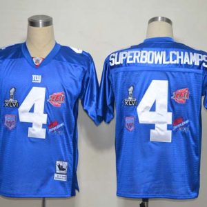 NFL Jerseys New York Giants 4 SuperBowl Champs Blue