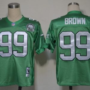 NFL Jerseys Philadelphia Eagle 99 Jerome Brown Throwback Green