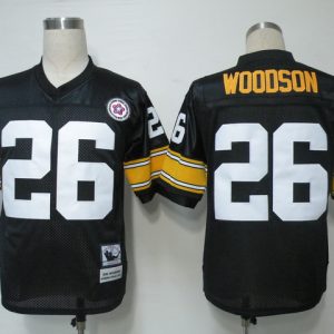 NFL Jerseys Pittsburgh Steelers 26 Woodson Black Throwback