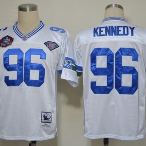 NFL Jerseys Seattle Seahawks 96 Kennedy White Hall of Fame 2012