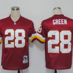 NFL Jerseys Washington Redskins 28 Green Red M&N 1991