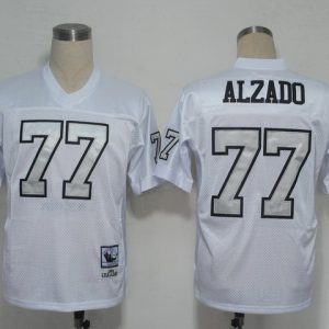 NFL  Oakland Raiders 77 Lyle Alzado   White(Silver Number) Jerseys