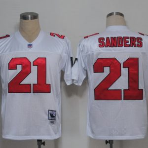 NFL Jerseys Atlanta Falcons 21 Deion Sanders White M&N