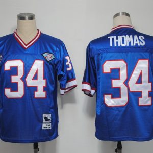 NFL Jerseys Buffalo Bills 34 Thomas Blue M&N 1994