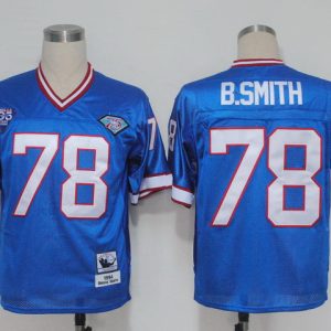NFL Jerseys Buffalo Bills 78 B.SMITH  Blue M&N 1994