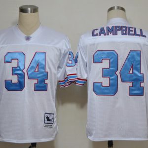 NFL Jerseys Houston Oilers 34 Earl Campbell White M&N