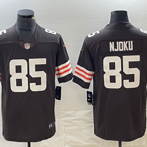 Men's Cleveland Browns #85 David Njoku Brown Vapor Untouchable Limited Stitched Jersey