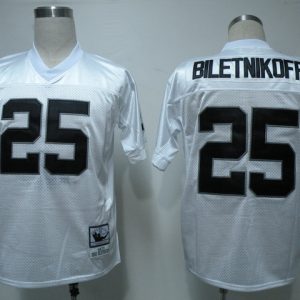 NFL Jerseys Oakland Raiders 25 BILETNIKOFF Throwback White